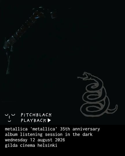 Pitchblack Playback: Metallica Black album juliste